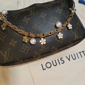 Louis Vuitton Black Monogram Canvas Charm Shoulder Bag